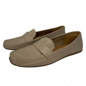 Joie Genuine Leather Driving Loafers Shoe Taupe Soft Flexible Comfort Size 10